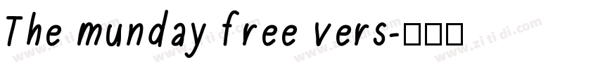 The munday free vers字体转换